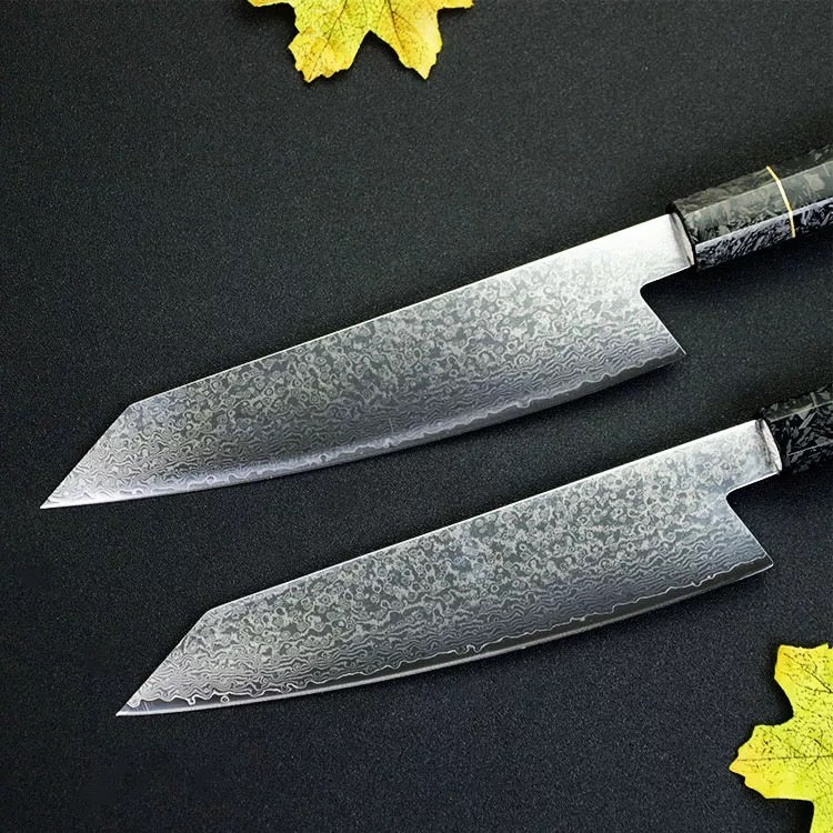 Limited Edition 8” Kiritsuke Damascus Chef Knife With Wooden Handle