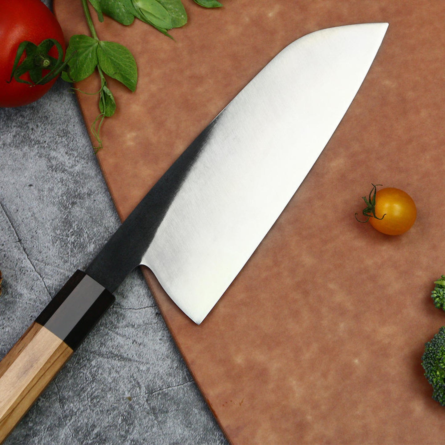 Japanese 5 Inch Deba Chef’s Knife 440C Steel Cooking Kitchen Cutlery Olive Wooden Handle