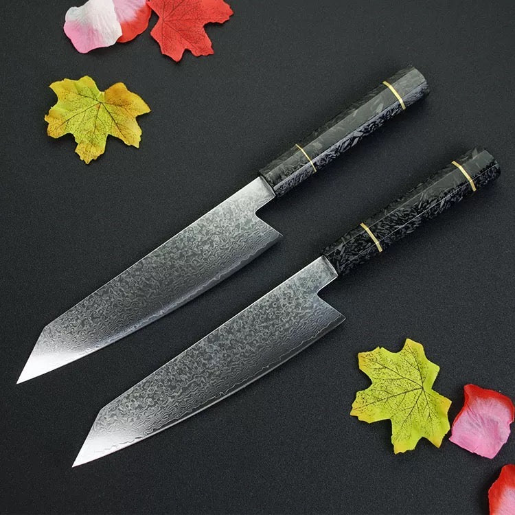 Limited Edition 8” Kiritsuke Damascus Chef Knife With Wooden Handle