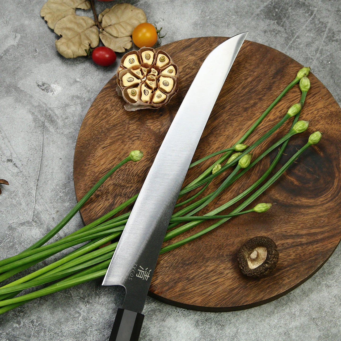 Japanese Chef's Knife | Kiritsuke 9 inch Knive 440C Steel Olive Wood Handle